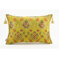 Fabric Pillow,Fabric Pillow 16x24,Pistachio Green Topkapi Palace Tulip Pattern Turkish Jacquard Fabric Pillow,Throw Sofa Pillow