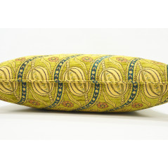 Fabric Pillow,Fabric Pillow 16x24,Pistachio Green Water Line Tulip Pattern Turkish Jacquard Fabric Pillow,Chenille Fabric Pillow