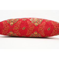 Fabric Pillow,Fabric Pillow 16x24,Red Topkapi Palace Tulip Pattern Turkish Jacquard Fabric Pillow Cover,Throw Pillow,Sofa Pillow