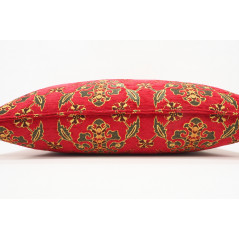 Fabric Pillow,Fabric Pillow 16x24,Red Topkapi Palace Tulip Pattern Turkish Jacquard Fabric Pillow Cover,Throw Pillow,Sofa Pillow