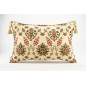 Fabric Pillow,Fabric Pillow 16x24,Beige Topkapi Palace Tulip Pattern Turkish Jacquard Fabric Pillow Cover,Throw Pillow Case