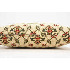 Fabric Pillow,Fabric Pillow 16x24,Beige Topkapi Palace Tulip Pattern Turkish Jacquard Fabric Pillow Cover,Throw Pillow Case