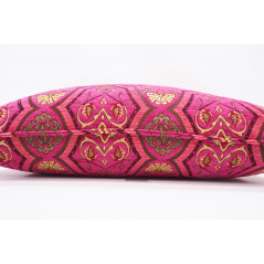 Fabric Pillow,Fabric Pillow 16x24,Mazenda Pink Carnation Pattern Turkish Pattern Jacquard Fabric Pillow,Bohemian Throw Pillow