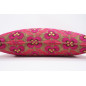 Fabric Pillow, Fabric Pillow 16x24, Mazenda Pink Tiger Eyes Pattern Turkish Fabric Pillow Cover, Chenille Bohemian Pillow