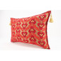 Fabric Pillow, Fabric Pillow 16x24, Red Tiger Eyes Pattern Turkish Fabric Pillow Cover, Chenille Fabric Fabric, Bohemian Pillow