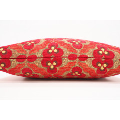 Fabric Pillow, Fabric Pillow 16x24, Red Tiger Eyes Pattern Turkish Fabric Pillow Cover, Chenille Fabric Pillow, Bohemian Pillow