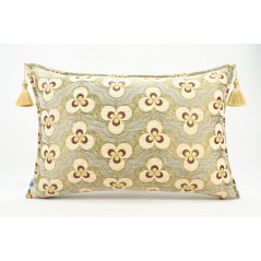 Fabric Pillow,Fabric Pillow 16x24,Beige Tiger Eyes Pattern Turkish Jacquard Fabric Pillow Cover,Chenille Fabric Bohemian Pillow