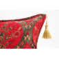 Fabric Pillow, Fabric Pillow 16x24, Red Morocco Pattern Turkish Jacquard Fabric Pillow Cover, Chenille Fabric Bohemian Pillow