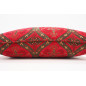 Fabric Pillow, Fabric Pillow 16x24, Red Morocco Pattern Turkish Jacquard Fabric Pillow Cover, Chenille Fabric Bohemian Pillow