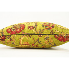 Fabric Pillow, Fabric Pillow 18x18, Pistachio Green Caucasus Carnation Pattern Turkish Fabric Pillow,Decorative Bohemian Pillow