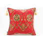 Fabric Pillow,Fabric Pillow 18x18,Red Topkapi Palace Tulip Pattern Turkish Fabric Pillow Cover,Decorative Pillow,Throw Pillow