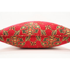 Fabric Pillow,Fabric Pillow 18x18,Red Topkapi Palace Tulip Pattern Turkish Fabric Pillow Cover,Decorative Pillow,Throw Pillow