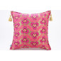 Fabric Pillow, Fabric Pillow 18x18, Mazenda Pink Tiger Eyes Pattern Turkish Fabric Pillow Cover, Decorative and Throw Pillow