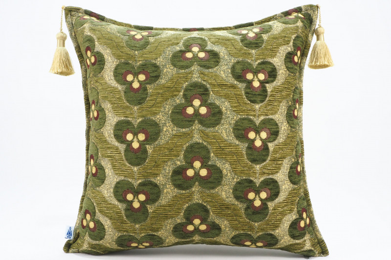 Fabric Pillow,Fabric Pillow 18x18,Moss Green Tiger Eyes Pattern Turkish Fabric Pillow Cover,Decorative Accent and Throw Pillow