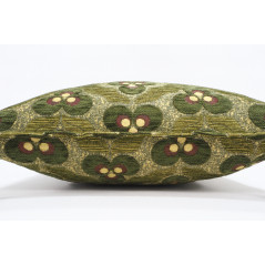 Turkish Fabric Pillow 18x18, Moss Green Tiger Eye Pattern Decorative Ottoman Fabric Pillow