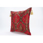 Fabric Pillow, Fabric Pillow 18x18, Red Morocco Pattern Tulip Turkish Fabric Pillow, Decorative Accent and Throw Pillow