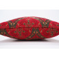 Fabric Pillow, Fabric Pillow 18x18, Red Morocco Pattern Tulip Turkish Fabric Pillow, Decorative Accent and Throw Pillow