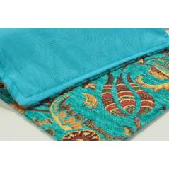 PlaceMat, Table Linens 12x18,Turquoise Blue Caucasus Carnation Pattern Turkish Fabric Table Mat,Table Decoration,Kitchen Dining