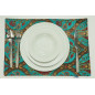 Place Mats,Table Linens 12x18,Turquoise Blue Morocco Pattern Turkish Fabric Table Mat,Table Decoration,Kitchen Dining Placemats