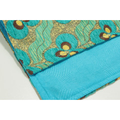 Place Mats,Table Linens 12x18,Turquoise Blue Tiger Eyes Pattern Turkish Fabric Table Mat,Table Decoration,Kitchen Dining Linens