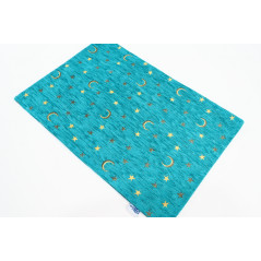 Place Mats,Table Linens 12x18,Turquoise Blue Arabian Night Pattern Turkish Fabric Table Mat, Table Decoration, Dining Placemats