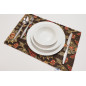 Place Mat,Table Linens 12x18,Brown Topkapi Palace Tulip Pattern Turkish Fabric Table Mat,Table Decoration,Living Kitchen Dining