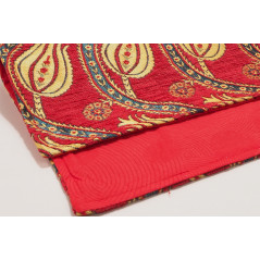 Place Mats, Table Linens 12x18, Red Water Line Tulip Pattern Turkish Fabric Table Mat, Table Decoration, Living, Kitchen Dining