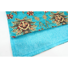 PlaceMats,Table Linens 12x18, Turquoise Blue Topkapi Palace Tulip Pattern Turkish Fabric Table Mat, Table Decoration for Dining