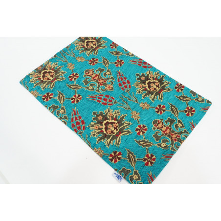 PlaceMats,Table Linens 12x18, Turquoise Blue Topkapi Palace Tulip Pattern Turkish Fabric Table Mat, Table Decoration for Dining