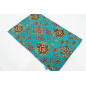 PlaceMats,Table Linens 12x18, Turquoise Blue Topkapi Palace Tulip Pattern Turkish Fabric Table Mat, Table Decoration for Dining