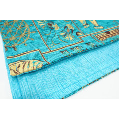 PlaceMats,Table Linens 12x18,Turquoise Blue Turkish Dream Pattern Turkish Fabric Table Mat,Boho Placemats,Table Decoration,Home