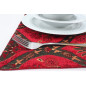 PlaceMats,Table Linens 12x18,Red Morocco Pattern Turkish Fabric Table Mat,Table Decoration,Kitchen Dining Placemats,Home Living