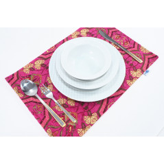 PlaceMat,Table Linens 12x18,Mazenda Pink Carnation Pattern Turkish Fabric Table Mat,Table Decoration,Home Living,Kitchen Dining