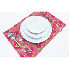 Place Mat,Table Linens 12x18,Mazenda Pink Tiger Eyes Pattern Turkish Fabric Table Mat,Table Decoration,Dining Placemat,Placemat