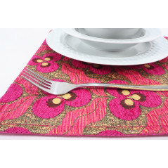 Place Mat,Table Linens 12x18,Mazenda Pink Tiger Eyes Pattern Turkish Fabric Table Mat,Table Decoration,Dining Placemat,Placemat