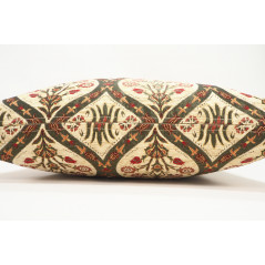 Fabric Pillow, Fabric Pillow 24x24, Beige Morocco Pattern Turkish Jacquard Fabric Pillow Covers, Decorative Throw Lumbar Pillow