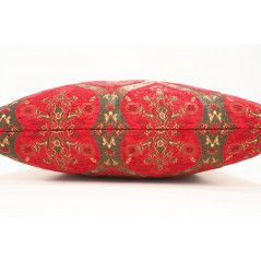 Fabric Pillow,Fabric Pillow 24x24,Red Morocco Pattern Turkish Jacquard Fabric Pillow Covers,Decorative Throw Lumbar Pillow Case