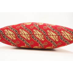 Fabric Pillow,Fabric Pillow 24x24, Red Water Line Tulip Pattern Turkish Jacquard Fabric Pillow Cover, Throw Pillow,Lumbar Pillow