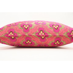 Fabric Pillow, Fabric Pillow 24x24,Mazenda Pink Tiger Eyes Pattern Turkish Jacquard Fabric Pillow Cover,Throw and Lumbar Pillow