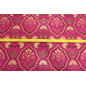 Upholstery Fabric, Turkish Pink Carnation Pattern Fabric By the Meter and By the Yard, Jacquard Chenille Upholstery Fabric