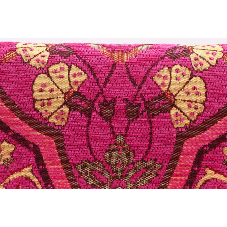 Upholstery Fabric, Turkish Pink Carnation Pattern Fabric By the Meter and By the Yard, Jacquard Chenille Upholstery Fabric