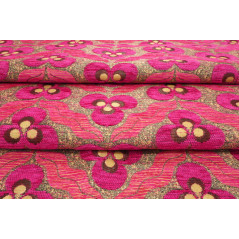 Upholstery Fabric, Turkish Fabric By the Meter and By the Yard, Pink Tiger Eye Pattern Jacquard Chenille Upholstery Fabric