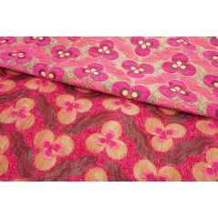 Upholstery Fabric, Turkish Fabric By the Meter and By the Yard, Pink Tiger Eye Pattern Jacquard Chenille Upholstery Fabric