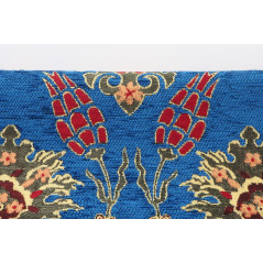 Upholstery Fabric,Turkish Fabric By the Meter, By the Yard, Navy Blue Tulip Pattern Jacquard Chenille Upholstery Fabric