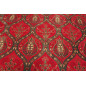 Upholstery Fabric, Turkish Fabric By the Meter, By the Yard, Red Tulip Pattern Jacquard Chenille Upholstery Fabric