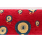 Upholstery Fabric, Turkish Fabric By the Meter, By The Yard, Red Evil Eye Pattern Jacquard Chenille Upholstery Fabric