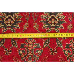 Turkish Upholstery Fabric, Turkish Fabric By the Meter, By the Yard, Red Tulip Pattern Jacquard Chenille Upholstery Fabric