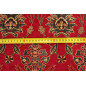 Upholstery Fabric, Turkish Fabric By the Meter, By the Yard, Red Tulip Pattern Jacquard Chenille Upholstery Fabric