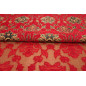 Upholstery Fabric, Turkish Fabric By the Meter, By the Yard, Red Tulip Pattern Jacquard Chenille Upholstery Fabric