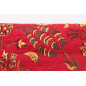 Upholstery Fabric, Turkish Fabric By the Meter, By the Yard, Red Carnation Pattern Jacquard Chenille Upholstery Fabric